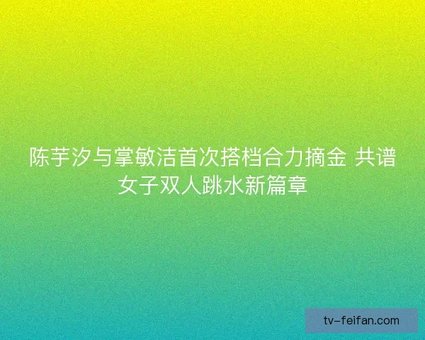 陈芋汐与掌敏洁首次搭档合力摘金 共谱女子双人跳水新篇章